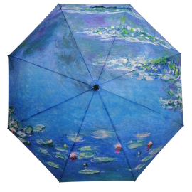 StormKing Art Collection Monet Water Lillies Folding Umbrell
